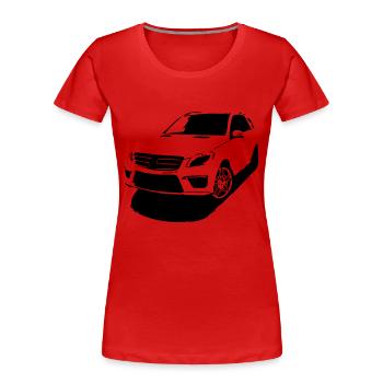 Sports Car SUV - Women's Premium Organic T-Shirt - red - Front - Mia (176cm)