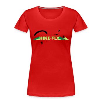 Hike Fly - Frauen Premium Bio T-Shirt - Rot - Vorne - Mia (176cm)