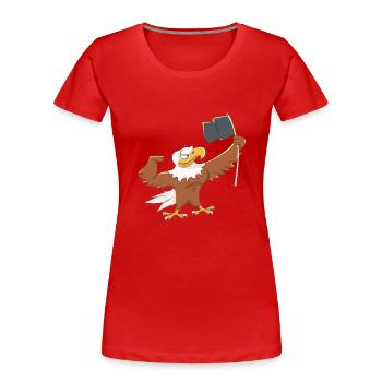 Adler Fahne Fantasy Zeichnung Vogel COMIC - Frauen Premium Bio T-Shirt - Rot - Vorne - Mia (176cm)
