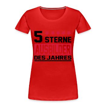 instructor - Women's Premium Organic T-Shirt - red - Front - Mia (176cm)
