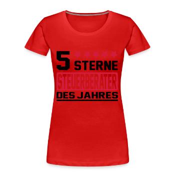 conseiller fiscal - T-shirt bio Premium Femme - rouge - Devant - Mia (176cm)