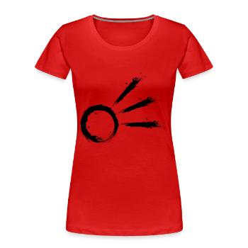 Comet symbol tail star astrology astronomy - Women's Premium Organic T-Shirt - red - Front - Mia (176cm)