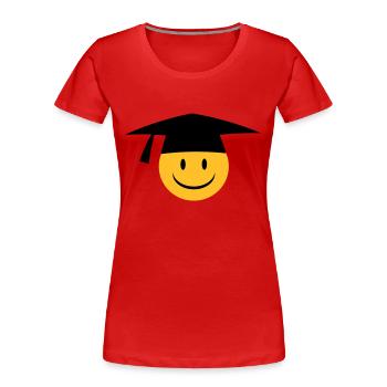 doctoral cap - Women's Premium Organic T-Shirt - red - Front - Mia (176cm)