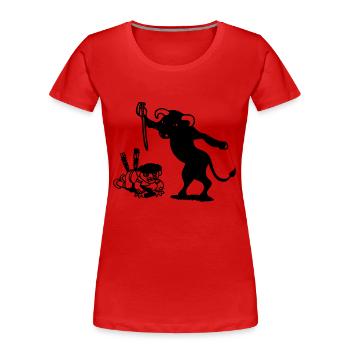corrida bullfight black humor cynical bull matador - Women's Premium Organic T-Shirt - red - Front - Mia (176cm)
