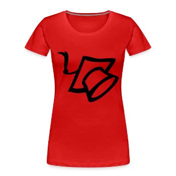 studentenkappe - Frauen Premium Bio T-Shirt - Rot - Vorne - Mia (176cm)