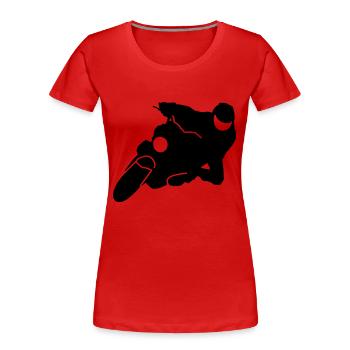 moto - T-shirt bio Premium Femme - rouge - Devant - Mia (176cm)