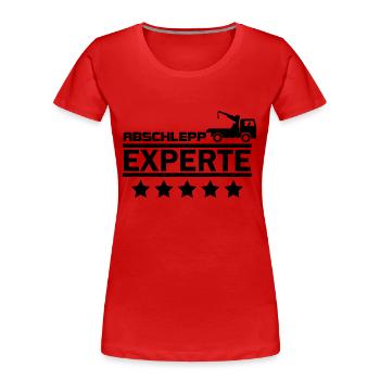 abschlepp experte - Frauen Premium Bio T-Shirt - Rot - Vorne - Mia (176cm)