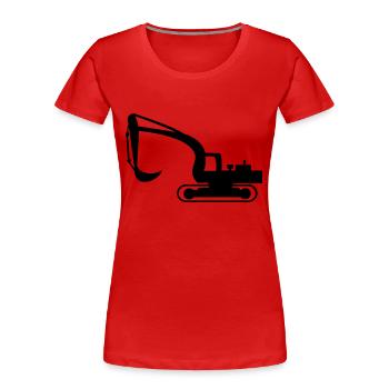 bagger - T-shirt bio Premium Femme - rouge - Devant - Mia (176cm)