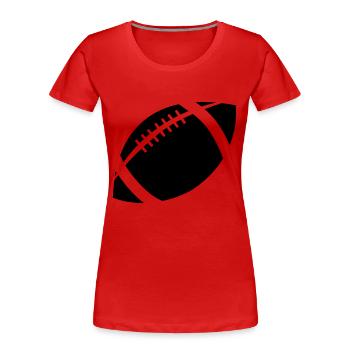 football - Frauen Premium Bio T-Shirt - Rot - Vorne - Mia (176cm)