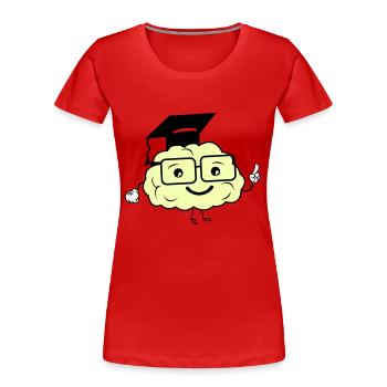smart brain 02 - Women's Premium Organic T-Shirt - red - Front - Mia (176cm)