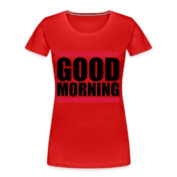Bar Bonjour - T-shirt bio Premium Femme - rouge - Devant - Mia (176cm)