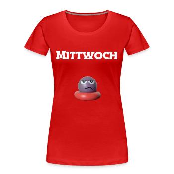 Mittwoch - Frauen Premium Bio T-Shirt - Rot - Vorne - Mia (176cm)