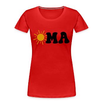 Sommer Oma Sonne Gratulation für Oma schönes Oma - Frauen Premium Bio T-Shirt - Rot - Vorne - Mia (176cm)