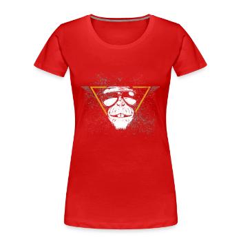 Lustiges Affe Schimpanse DNA - Frauen Premium Bio T-Shirt - Rot - Vorne - Mia (176cm)