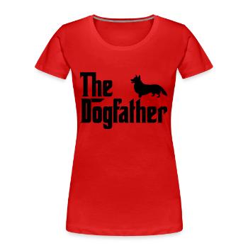 Corgi Dogfather Dog Lover Godfather Style - T-shirt bio Premium Femme - rouge - Devant - Mia (176cm)