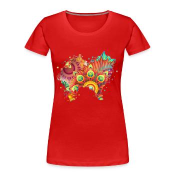German Spitz Deutscher Spitz Hund Design Hunde - Frauen Premium Bio T-Shirt - Rot - Vorne - Mia (176cm)