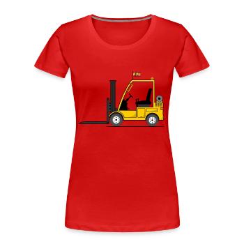 Stapler Spanien Flagge - Frauen Premium Bio T-Shirt - Rot - Vorne - Mia (176cm)