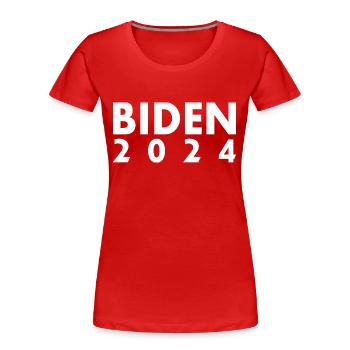 Biden 2024 - Frauen Premium Bio T-Shirt - Rot - Vorne - Mia (176cm)