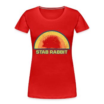 Stab Kaninchen Stachelschwein Wildlife - Frauen Premium Bio T-Shirt - Rot - Vorne - Mia (176cm)