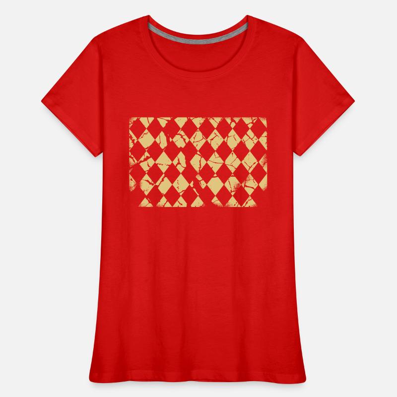 Plaid Pattern Background Rectangle Women's Premium Organic T-Shirt