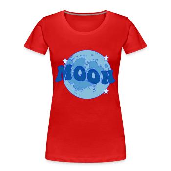 MOND - Frauen Premium Bio T-Shirt - Rot - Vorne - Mia (176cm)