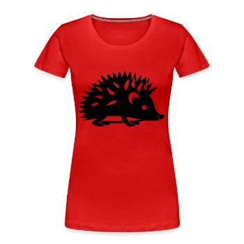 Hérisson - T-shirt bio Premium Femme - rouge - Devant - Mia (176cm)