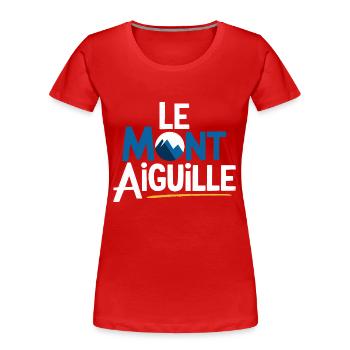 Le Mont Aiguille - T-shirt bio Premium Femme - rouge - Devant - Mia (176cm)