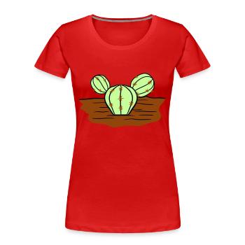 Cactus Épines Cactus du désert Cactus frais - T-shirt bio Premium Femme - rouge - Devant - Mia (176cm)