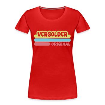 Vorname Vergolder - Frauen Premium Bio T-Shirt - Rot - Vorne - Mia (176cm)