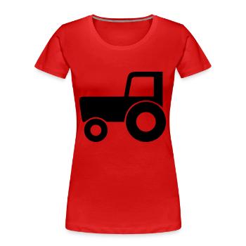 Trecker - Frauen Premium Bio T-Shirt - Rot - Vorne - Mia (176cm)