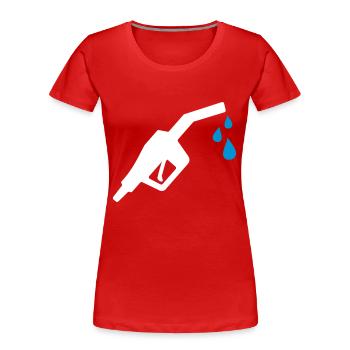 l'essence du robinet - T-shirt bio Premium Femme - rouge - Devant - Mia (176cm)