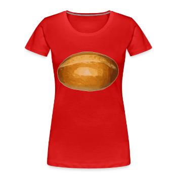 brot broetchen crossaint baecker baguette bread bu - Frauen Premium Bio T-Shirt - Rot - Vorne - Mia (176cm)