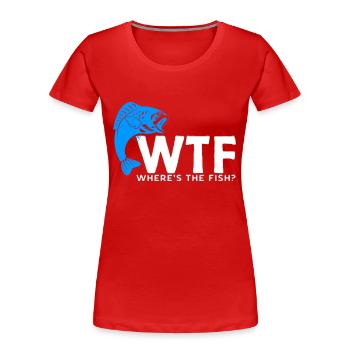 Fisch Fischen - Frauen Premium Bio T-Shirt - Rot - Vorne - Mia (176cm)