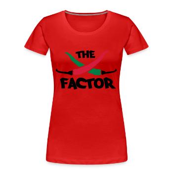 The chilli factor - Frauen Premium Bio T-Shirt - Rot - Vorne - Mia (176cm)