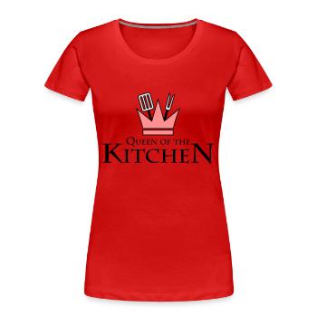 Queen Of The Kitchen - Women's Premium Organic T-Shirt - red - Front - Mia (176cm)