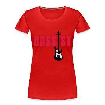bassist - Frauen Premium Bio T-Shirt - Rot - Vorne - Mia (176cm)