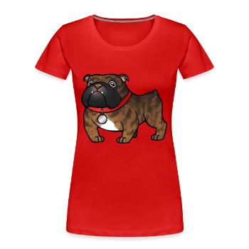 Köbi Comicstyle transparent - Frauen Premium Bio T-Shirt - Rot - Vorne - Mia (176cm)