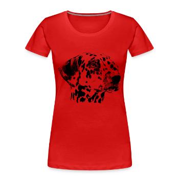 Dalmatiner - Frauen Premium Bio T-Shirt - Rot - Vorne - Mia (176cm)
