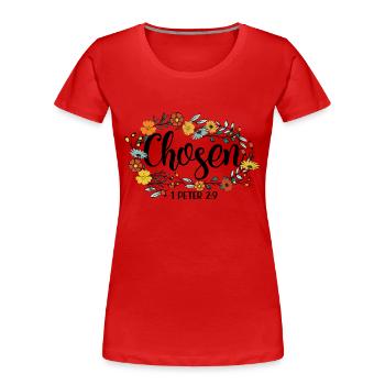 Église Religion Catholique Catholique Jésus-Christ - T-shirt bio Premium Femme - rouge - Devant - Mia (176cm)