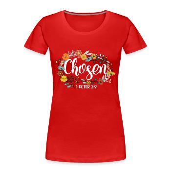 Église Religion Catholique Catholique Jésus-Christ - T-shirt bio Premium Femme - rouge - Devant - Mia (176cm)