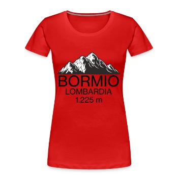bormio logo - Women's Premium Organic T-Shirt - red - Front - Mia (176cm)