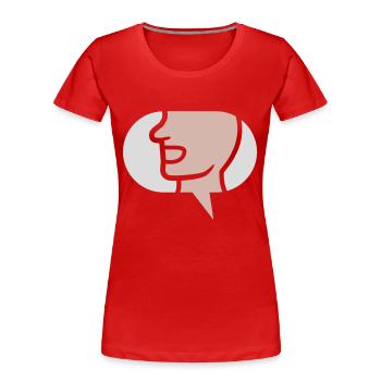 Quatschen einfaches Symbol Sprechblase - Frauen Premium Bio T-Shirt - Rot - Vorne - Mia (176cm)
