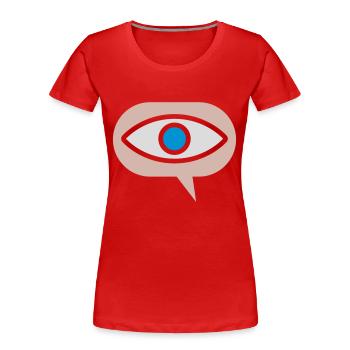 Icône visuelle Voir Oeil - T-shirt bio Premium Femme - rouge - Devant - Mia (176cm)