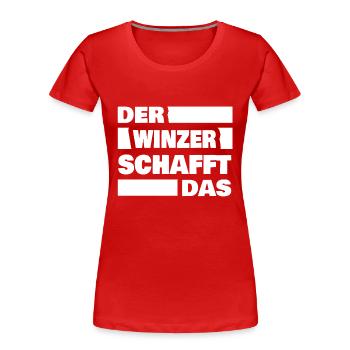 Winzer als Arbeit - Frauen Premium Bio T-Shirt - Rot - Vorne - Mia (176cm)