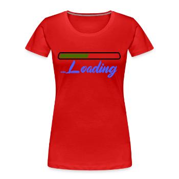 Chargement - T-shirt bio Premium Femme - rouge - Devant - Mia (176cm)