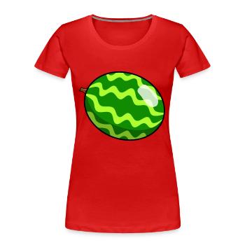 Melone - Frauen Premium Bio T-Shirt - Rot - Vorne - Mia (176cm)