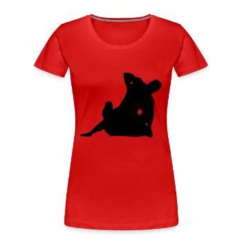 Ground and Pound - Frauen Premium Bio T-Shirt - Rot - Vorne - Mia (176cm)