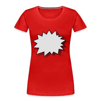 Zack gefüllt - Frauen Premium Bio T-Shirt - Rot - Vorne - Mia (176cm)