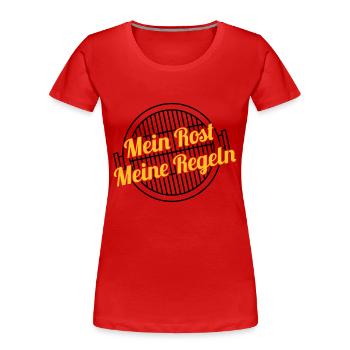 Mein Rost / Meine Regeln - Frauen Premium Bio T-Shirt - Rot - Vorne - Mia (176cm)