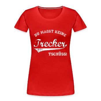 Trecker - Frauen Premium Bio T-Shirt - Rot - Vorne - Mia (176cm)